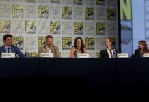 The cast of the TV show How I Met Your Mother leading a panel at Comic-Con