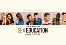 Banner photo of the cast of Netflix's show "Sex Education"
