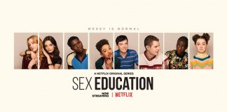Banner photo of the cast of Netflix's show "Sex Education"