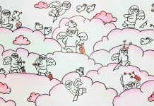 Cartoon sketch of cupids