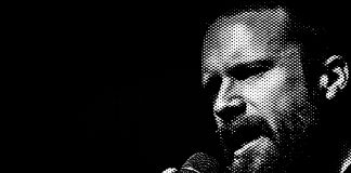 Black and white image of musician Father John Misty