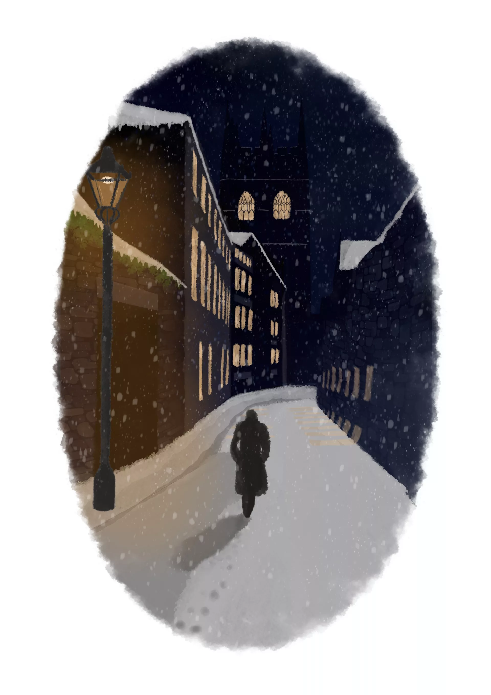 alt= a walk down magpie lane on one winter's night
