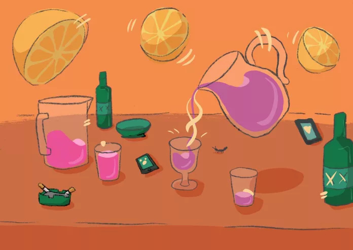 illustration of cocktails
