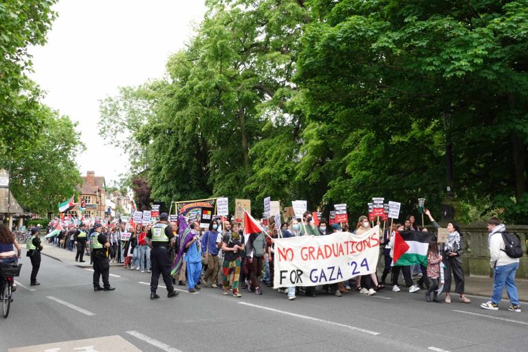 Hundreds march through Oxford in solidarity with the OA4P encampment