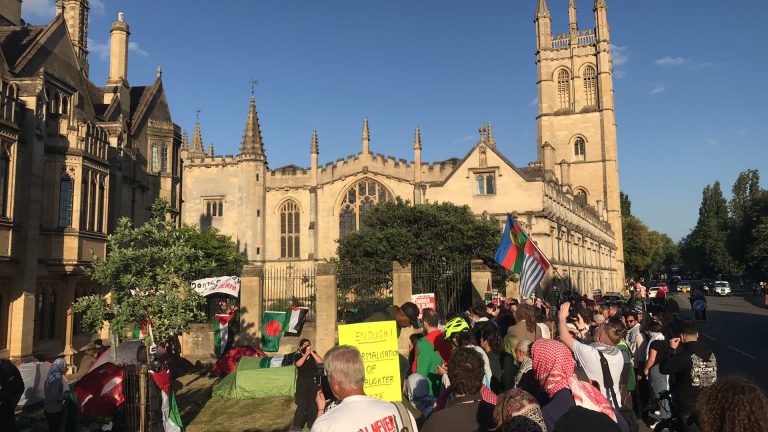 Pro-Palestine encampment established outside Magdalen