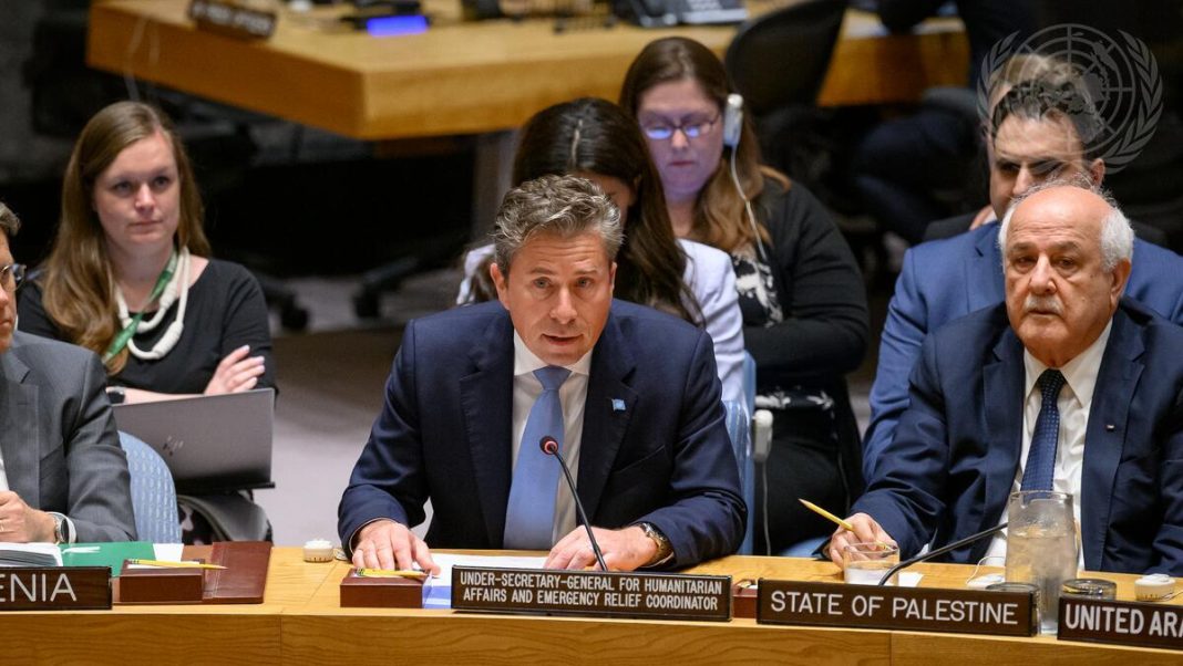 Tom Fletcher speaking on Gaza at the UN