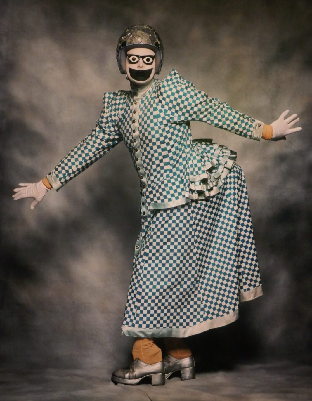 Photograph of one of Leigh Bowery's fashion pieces.