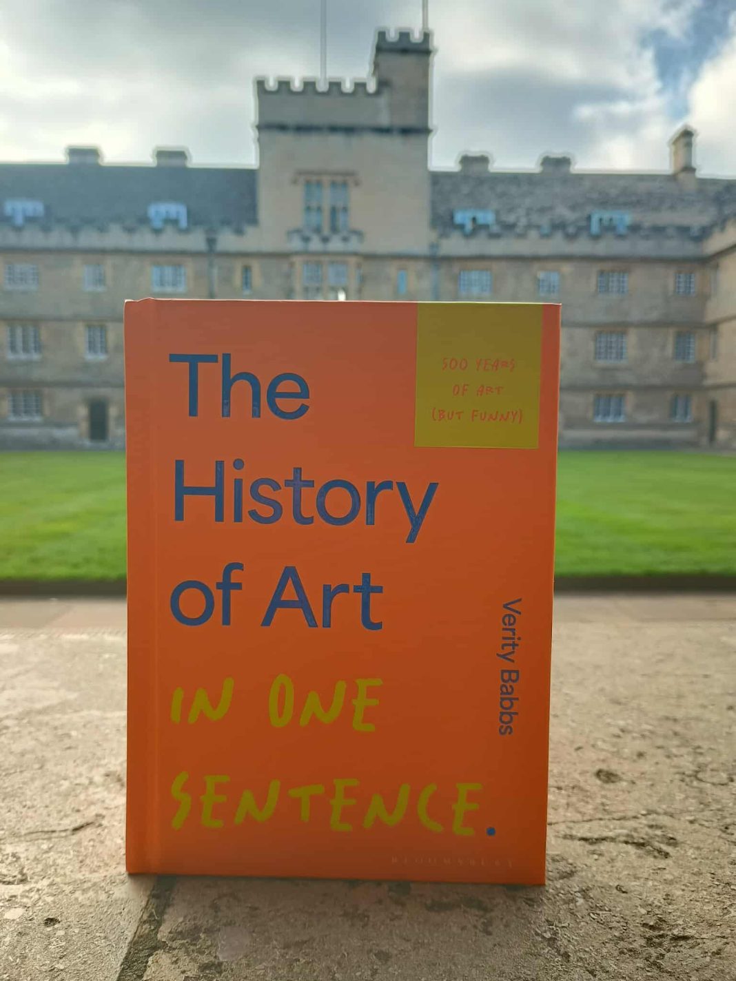 The History of Art by Verity Babbs with an Oxford college in the background.