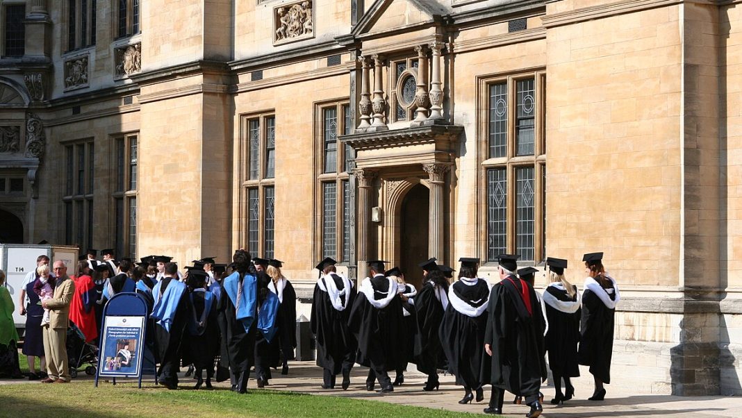 Graduation ceremony at Oxford university.